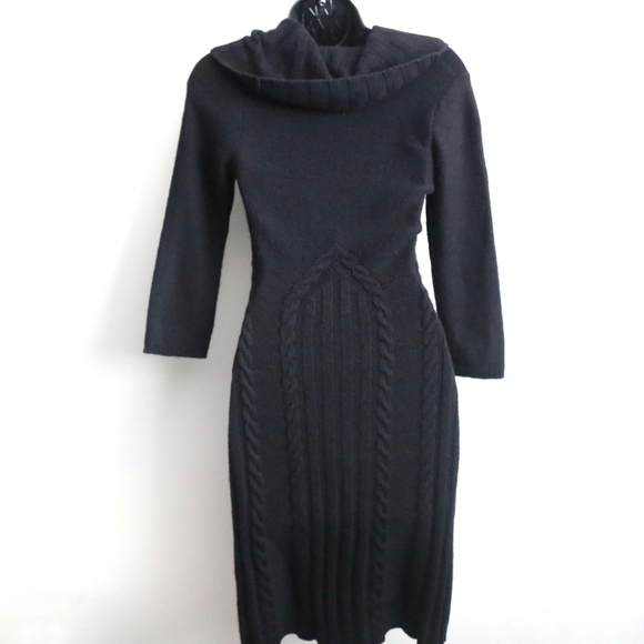 Sleeping On Snow Lancet Arch Cowl Neck Knit Sweater Dress Black Size XS - Picture 5 of 9